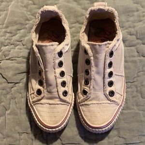 Blowfish White Canvas Sneakers